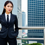 성형외과 추천 지역 - Modern Bangkok Businesswoman**

"A professional Thai businesswoman in a stylish, modest business sui...